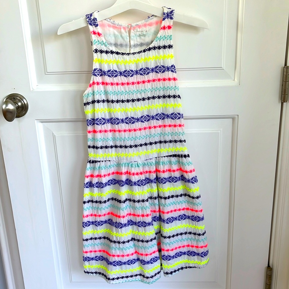 Cherokee SZ L Cotton Lined Embroidered Dress